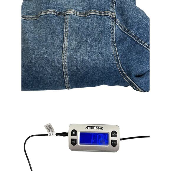 Torrid Jacket Size 1X Blue Denim Jean Medium Wash Crop Cropped Trucker Button Up - Picture 11 of 11